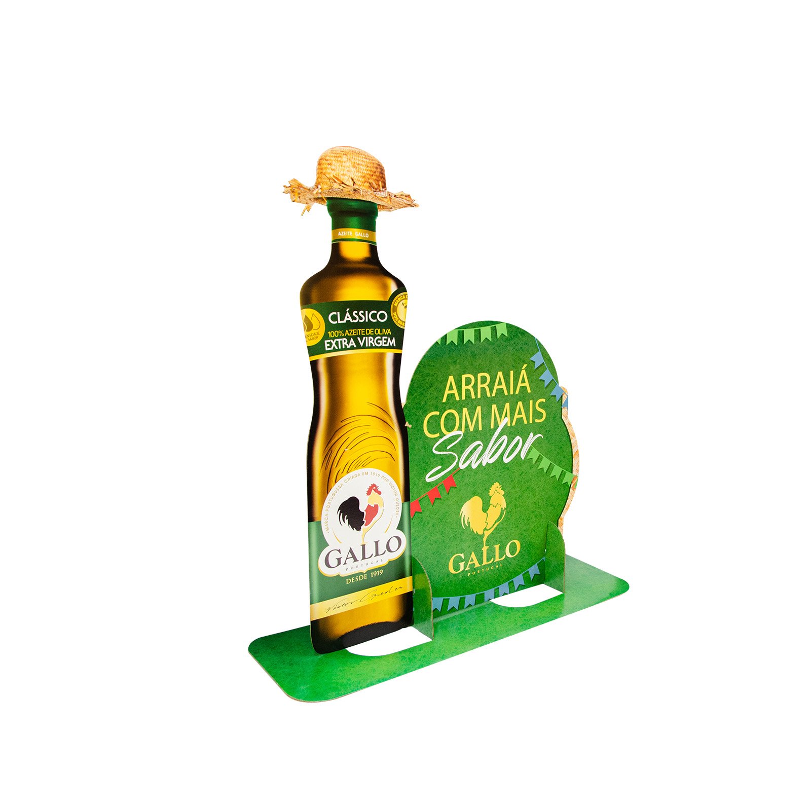 Ilha de gôndola personalizada para campanha do Azeite Gallo